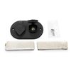 Camco COAXIAL CABLE PLATE W/LARGE CAP, DUAL, BLACK 55086